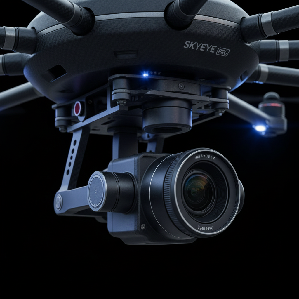 Drone camera close-up